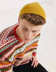 Желтая шапка-бини ASOS DESIGN-Желтый