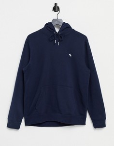 Темно-синий худи с логотипом Abercrombie & Fitch