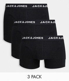 3 боксеров-брифов с логотипом на поясе Jack & Jones​​​​​​​-Черный цвет