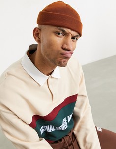 Шапка-бини табачного цвета ASOS DESIGN-Светло-коричневый