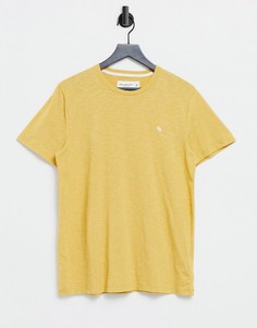 Золотистая футболка с логотипом Abercrombie & Fitch-Желтый