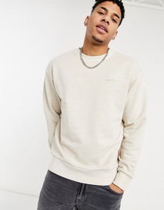 Светло-бежевый окрашенный свободный свитшот с логотипом Levis Modern Vintage Levis®