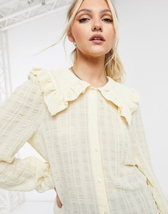 Желтая блузка с воротником Monki Naima-Желтый