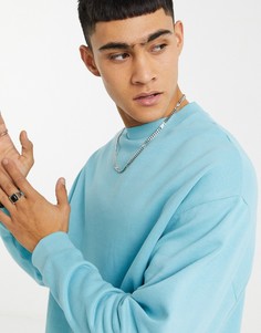 Голубой свитшот в стиле oversized из органического хлопка ASOS DESIGN