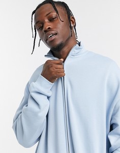 Светло-синяя трикотажная oversized-олимпийка ASOS DESIGN-Голубой