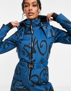 Горнолыжный комбинезон с капюшоном и принтом ASOS 4505-Мульти