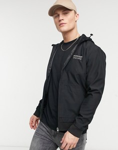 Черная легкая куртка с капюшоном Jack & Jones-Черный цвет