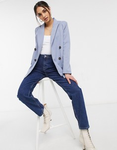 Двубортный голубой блейзер в стиле oversized от комплекта Ghospell