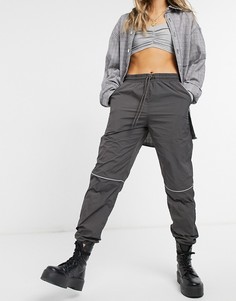 Серые джоггеры Monki sporty-Серый