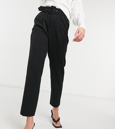 Черные брюки-сигареты с поясом на талии Vero Moda Tall-Черный цвет
