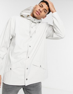 Кремовая легкая куртка с капюшоном Rains-Белый