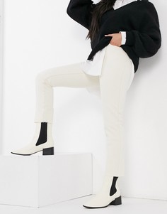 Белые джинсы прямого кроя с завышенной талией Object Tora-Белый