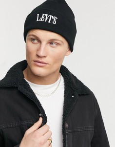 Черна шапка-бини с логотипом Levis-Черный цвет Levis®