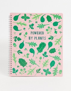 Блокнот с принтом «Powered By Plants» Sass & Belle-Розовый цвет