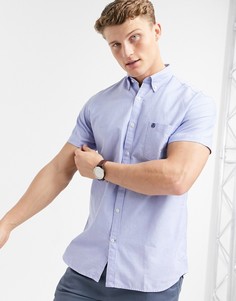 Рубашка с короткими рукавами Selected Homme-Голубой
