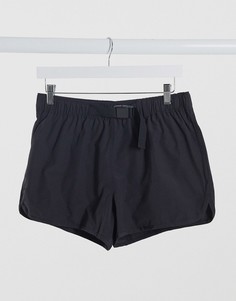 Черные шорты для плавания и бега ASOS DESIGN-Черный