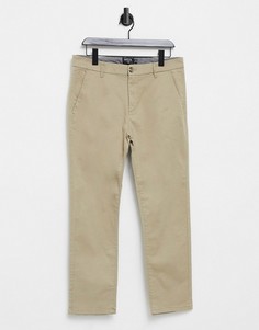 Светло-бежевые узкие брюки чиносы Burton Menswear-Светло-бежевый
