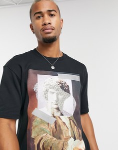 Черная свободная футболка HUGO Danberra-Черный