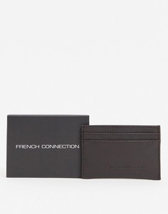 Коричневый кожаный кошелек для карт French Connection-Коричневый цвет