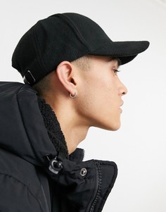 Черная флисовая бейсболка ASOS DESIGN-Черный цвет