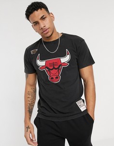 Черная футболка с логотипом Mitchell & Ness NBA Chicago Bulls-Черный цвет
