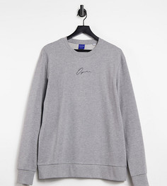 Серый свитшот с круглым вырезом и рукописным логотипом Jack & Jones Originals – эксклюзивно для ASOS