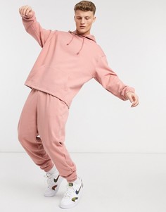Розовый спортивный костюм в стиле oversized с худи и джоггерами ASOS DESIGN-Розовый цвет
