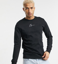 Черный свитшот с круглым вырезом и логотипом-надписью Jack & Jones Originals эксклюзивно для ASOS-Черный цвет