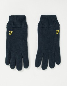 Перчатки с логотипом Farah-Темно-синий