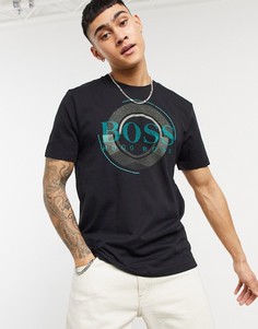 Черная футболка BOSS Athleisure Teeonic-Черный цвет
