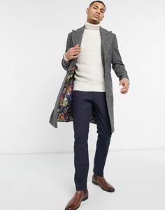 Серое пальто из ткани с добавлением шерсти Harry Brown-Серый