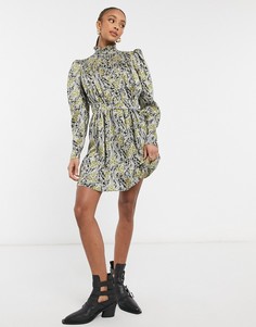 Платье мини с разноцветным принтом пейсли Topshop IDOL-Многоцветный