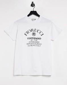Белая футболка с логотипом Fiorucci Commended-Белый