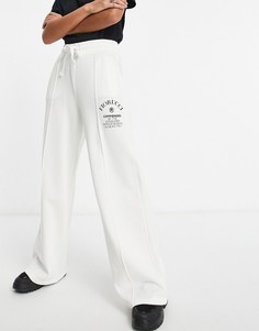 Белые широкие спортивные брюки с логотипом Fiorucci Commended (от комплекта)-Белый