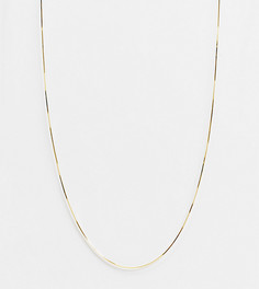 Плоское позолоченное ожерелье-цепочка из серебра Kingsley Ryan-Золотистый