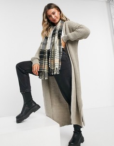 Светло-бежевый кардиган макси Topshop
