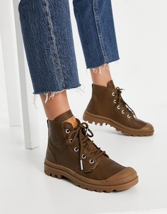 Коричневые ботинки на шнуровке Palladium Pampa-Коричневый цвет