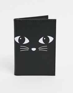 Обложка для паспорта с дизайном «Кот» Sass & Belle-Черный цвет