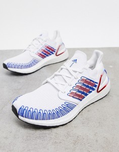 Белые кроссовки с декоративной строчкой adidas Ultraboost 20-Белый