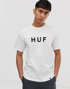 Белая футболка с логотипом HUF-Белый