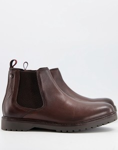 Коричневые кожаные ботинки челси Base London Аnvil-Коричневый цвет