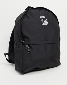 Черный нейлоновый рюкзак с вышивкой ASOS Daysocial-Черный цвет