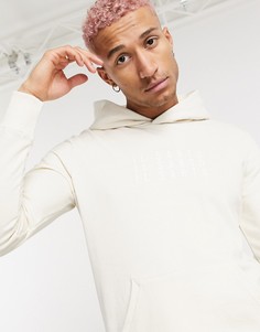 Худи бежевого цвета с тройным логотипом Il Sarto-Бежевый