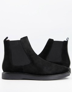 Черные замшевые ботинки челси H By Hudson Padley-Черный цвет