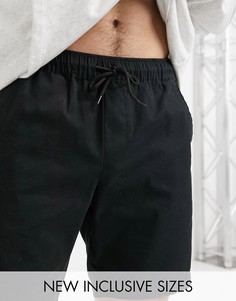 Черные шорты чиносы скинни ASOS DESIGN-Черный цвет