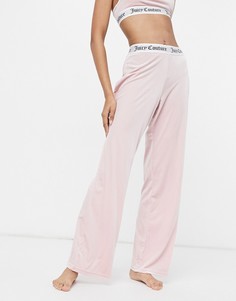 Розовые широкие брюки от комплекта для дома Juicy Couture-Розовый цвет