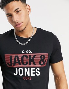 Черная футболка с короткими рукавами Jack & Jones-Черный цвет
