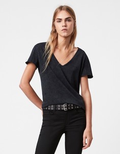 Футболка с эффектом кислотной стирки AllSaints emelyn budan-Черный