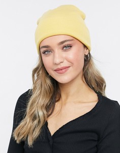 Желтая шапка-бини из переработанных материалов Monki Ruby-Желтый
