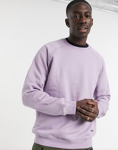 Базовый фиолетовый свитшот с круглым вырезом Bershka-Сиреневый